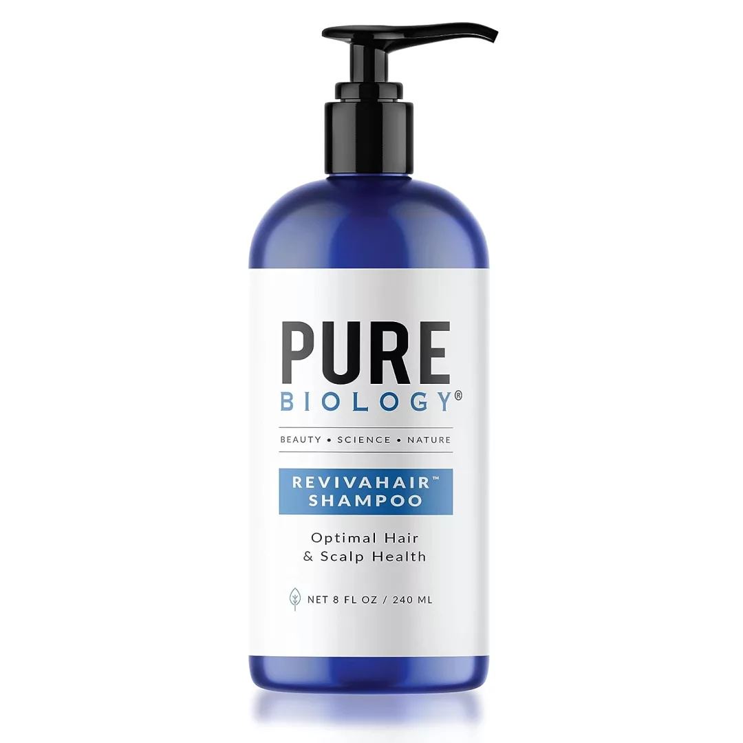 Pure Biology Vitamin B + E DHT Blocker Shampoo for treating Hair Thinning and Damaging